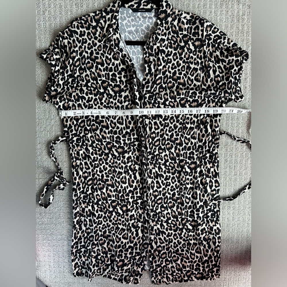 Vero Moda Leopard Print Button Down Dress. Size Medium. EUC. - Picture 6 of 7
